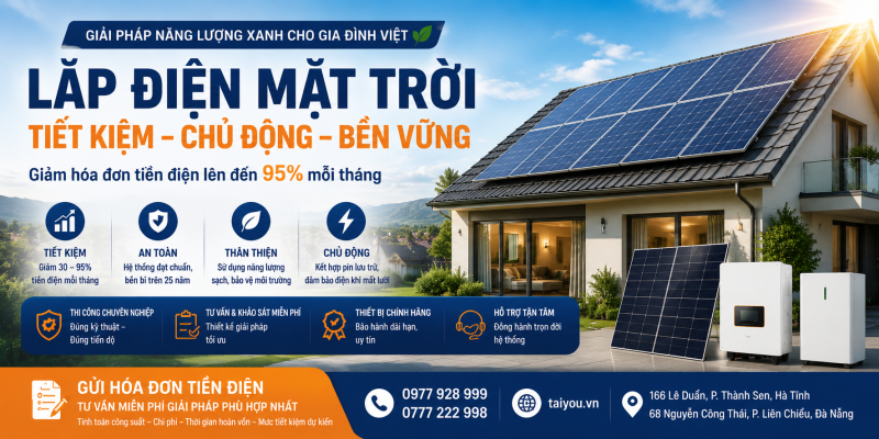 Tiền điện bao nhiêu thì nên lắp điện mặt trời năm 2026?