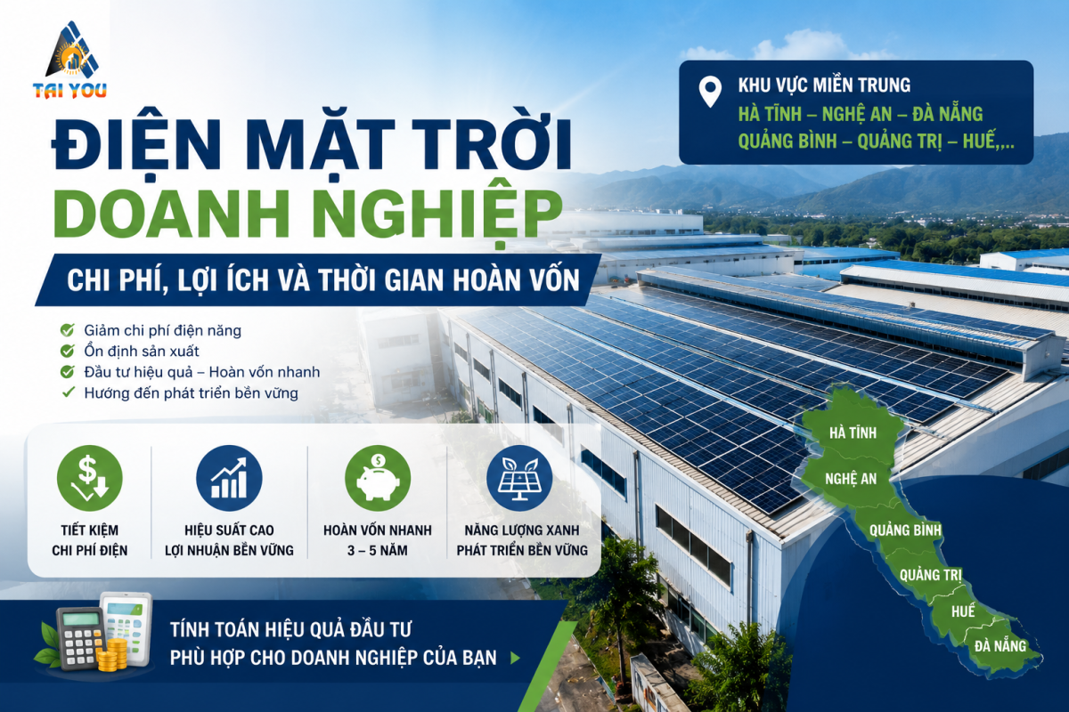 Lắp đặt Điện mặt trời Doanh nghiệp miền trung