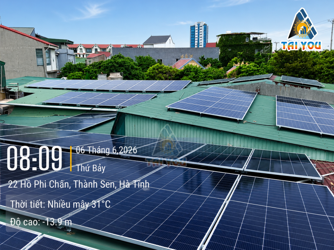 Tấm pin IREX 620Wp trong dự án điện mặt trời Hà Tĩnh
