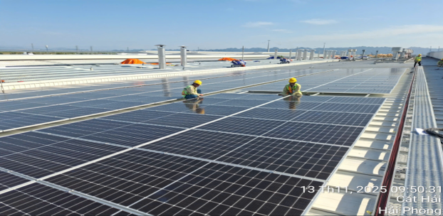 Hệ thống điện mặt trời Nhà máy VinFast 11600.7 kWp