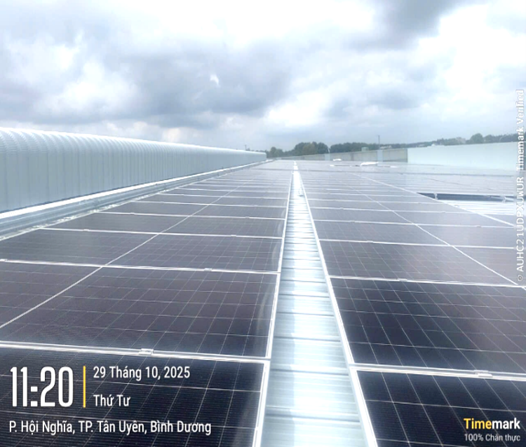 Hệ thống điện mặt trời công suất 1.706,88 kWp tại KCN VSIP III Bình Dương