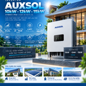 Inverter AUXSOL 10kW 12kW 15kW Hybrid 3 pha