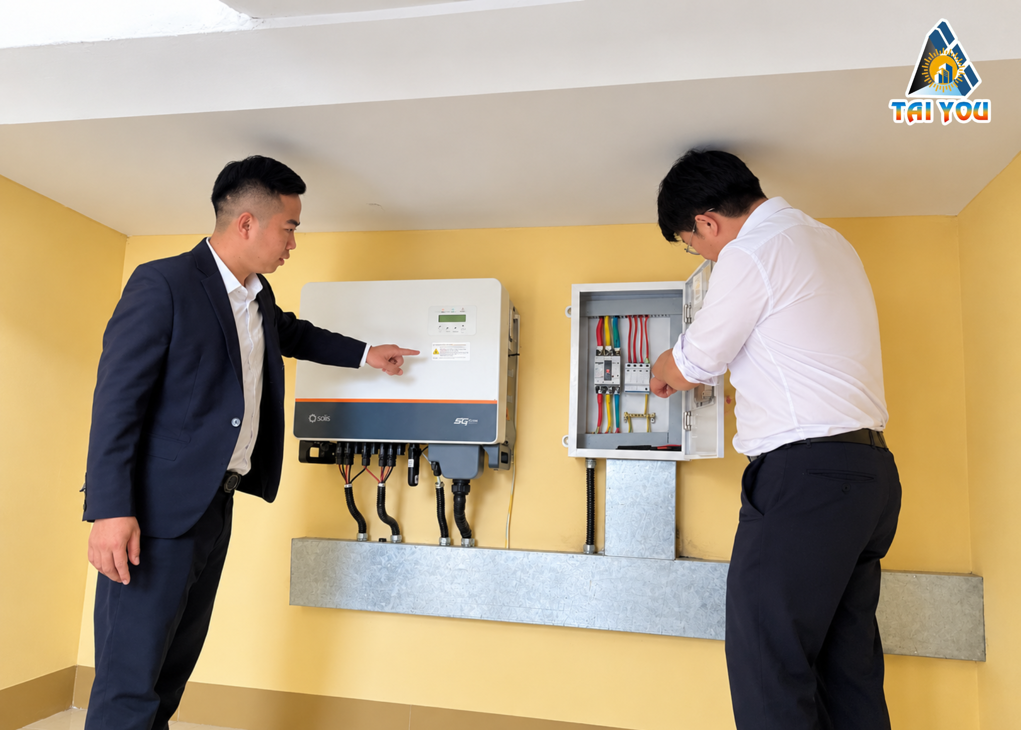 Solar Taiyou hoàn thành lắp đặt thí điểm mô hình điện năng lượng mặt trời áp mái tại Trường THPT Tân Kỳ, Nghệ An với công suất 49,6 kWp, sử dụng Inverter 40 kW – 3 pha.